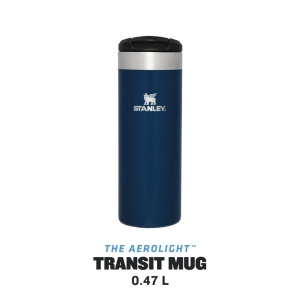 Stanley - termos mic calatorie The Aerolight Transit Mug - albastru royal metalic - 470 ml - Img 3