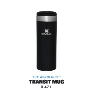 Stanley - termos mic calatorie The Aerolight Transit Mug - negru metalic - 470 ml - Img 10