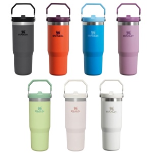 Stanley - termos tip sticla cu pai - Iceflow Flip Straw Tumbler - Plum - 890 ml - Img 14
