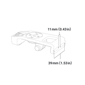 Suport cameră bicicletă Insta360 Bike Computer Mount | aluminiu - pentru ghidoane integrate tip cockpit - Img 3