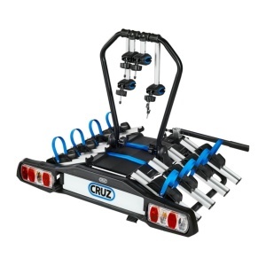 Suport pentru 4 biciclete, Cruz Pivot R3 940-516, cu prindere pe carligul de remorcare, 13 pini