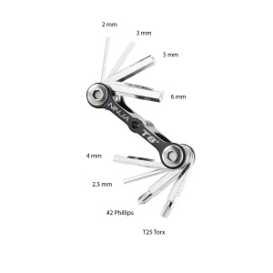Topeak - set mini chei Bicicleta Ninja Master multitool + ToolBox T8 - Img 6