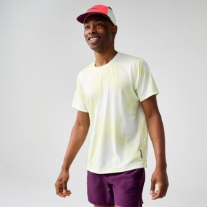 Tricou alergare Brooks Dash Short Sleeve Printed bărbați - galben