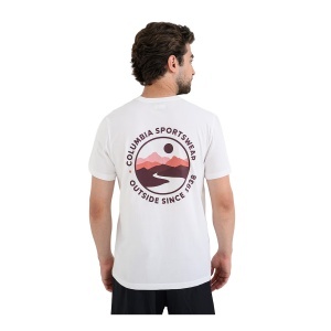 Tricou Barbati Columbia Parsons Point™ Short Sleeve Logo White - Img 3