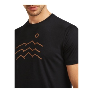 Tricou Barbati Icebreaker Merino Blend 125 Cool-Lite™ Sphere Across the Peaks Negru - Img 5