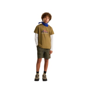 Tricou Copii The North Face Mountain Night Relaxed Graphic Brown - Img 2