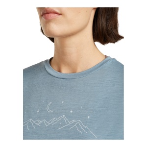 Tricou Femei Icebreaker Merino 150 Tech Lite Sparkling Stars Albastru - Img 6