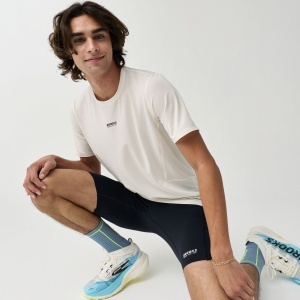 Tricou tehnic alergare Brooks High Point Short Sleeve 2.0 bărbați - crem - Img 3