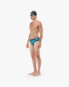 TYR - costum inot barbati tip slip - Durafast Lite Brief Seismo - Blue | Green - 26 (XS) - Img 5