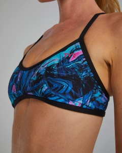 TYR - costum inot dama tip bikini - top - Durafast Elite Trinityfit Top Marmaris - Blue | Pink - L - Img 5