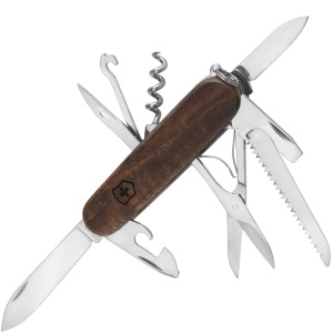 Victorinox - briceag pliabil Huntsman maner lemn, 13 functii - argintiu maro - Img 13