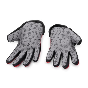 Woom - manusi ciclism copii tens bike gloves - rosu negru gri - Img 2