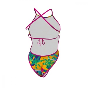 Z3R0D - Costum baie intreg femei one piece - rosu galben albastru Expressive Resort - Img 2