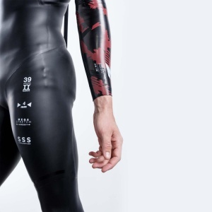 Z3R0D - costum neopren barbati Flex wetsuit - black red - Img 7