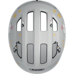 Abus - casca ciclism copii Smiley 3.0 - gri deschis masina potitie negru - Img 2