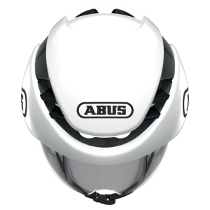 Abus - casca ciclism sosea triatlon Gamechanger tri helmet - alb lucios negru - Img 3