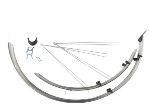 Apărător noroi Bikefun Mtb alu-plastic negru-argintiu-negru - Or58S-C-S