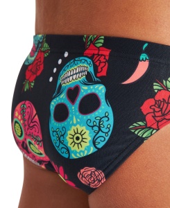 Arena - costum inot baieti - slip - Crazy Skulls Carnival Jr - Black | Multi - Img 2