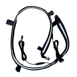 Bandă LED pentru camping și outdoor, 1.5 m, cablu USB integrat 3 m, benzi cu arici și clemă tip carabină CampTalk