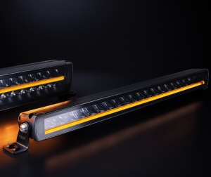 Bara LED Siberia SR 106.6 cm, 130W, 7434 lm, rază 464 m, 6000K, fascicul combo, lumină alb și amber, carcasă aluminiu negru, lentilă clar, suport inox, rezistent la apă și praf (IP67/IP69K), Strands - Img 2