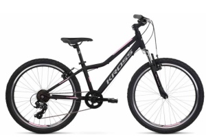 Bicicleta Copii Kross LEA JR 24 24 inch neagra Shimano Tourney