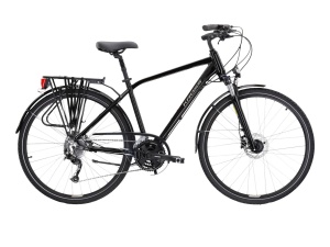 Bicicleta Trekking Kross Trans 5.0 AL 28 inch neagra Shimano Alivio