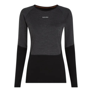 Bluza Femei Icebreaker Merino 200 Oasis+ Crewe Thermal Black