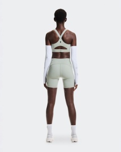 Bustieră alergare On Endurance Bra Zip W - gri Tin | suport ridicat - Img 2
