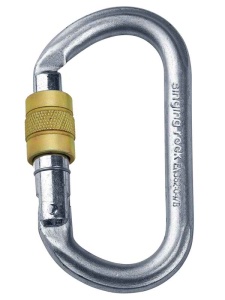 Carabinieră Singing Rock de oțel ovală 30kN Screw K4241ZO05
