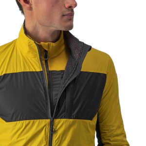 Castelli - Jacheta ciclism vreme rece si vant, maneca lunga Unlimited Puffy Jacket - galben Goldenrod gri inchis - Img 3