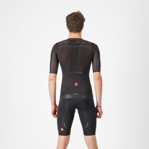 Castelli - pantaloni ciclism scurti cu bretele - Free Aero Race S Bibshort - negru - Img 2