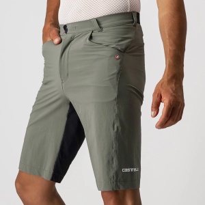 Castelli - pantaloni ciclism scurti largi - Unlimited Baggy Short - forest gray - M - Img 3