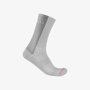 Castelli - sosete ciclism - Castelli Logo 18 Merino Sock - albastru belgian/steel fade - LXL - 40-43 - Img 3