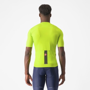Castelli - tricou ciclism maneca scurta regular fit - Prologo Lite Jersey - 16-38 gr C - verde lime | verde inchis - Img 2