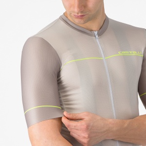 Castelli - tricou ciclism maneca scurta regular fit - Unlimited Endurance 2 Jersey - argintiu | verde lime - Img 5