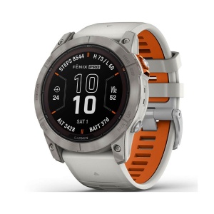 Ceas Garmin Fenix 7X Pro 51MM Sapphire Solar Titan Gray/Orange