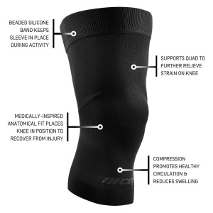 CEP - ortho genunchi - Light Support Compression Knee Sleeve - Negru - Img 5