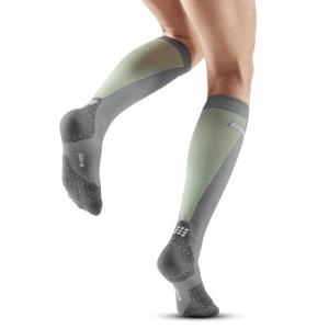 CEP - sosete compresie inalte - ultralight socks tall v3 - grey | lime - Img 2