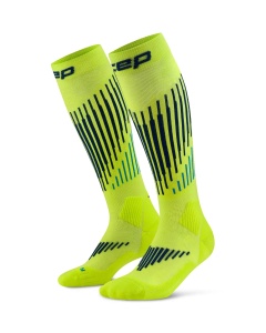 CEP - sosete compresie tall - Ski Touring Merino 3.0 - lime | blue - III - Img 2