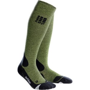 CEP Sosete merino outdoor lungi W verde-negru