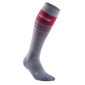 CEP - Sosete ski thermo lungi pentru femei Ski Thermo Merino Socks - gri rosu inchis - Img 5