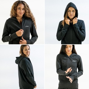 Finis - Hanorac tehnic cu fermoar pentru femei Tech Jacket - negru - Img 2