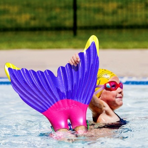 Finis - labe inot pentru copii (6+ ani) Mermaid Fin - roz mov - Img 3