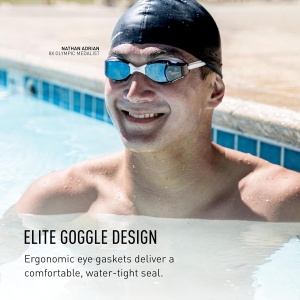 Finis - ochelari inot adulti Smart Google - alb gri inchis fumuriu - Img 7