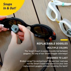 Finis - Smart Google Max Kit - orange mirror - negru - Img 5