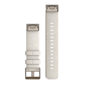 Garmin curea nailon - QuickFit 20 - Nailon Cream Heathered cu componente Soft Gold - Img 2