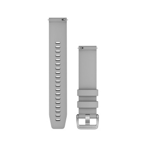 Garmin - curea silicon Quick Release 20 - gri Polished Silver pentru Vivoactive/ Vivomove/ Venu/ Forerunner - Img 2