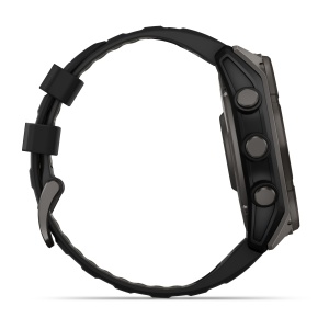 Garmin - fenix 8 AMOLED Sapphire - 47 mm - Titanium with Spark Orange | Graphite Silicone Band - Img 43