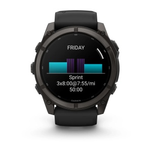 Garmin Fenix 9 AMOLED - 51 mm Titan DLC Carbon - Smartwatch Multisport Premium cu AMOLED - Img 8