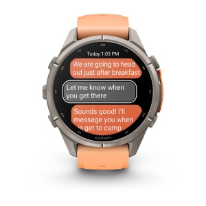 Garmin Fenix 9 Pro AMOLED inReach - 43 mm Titan Shell Pink Orange - Smartwatch Multisport Premium cu AMOLED - Img 8